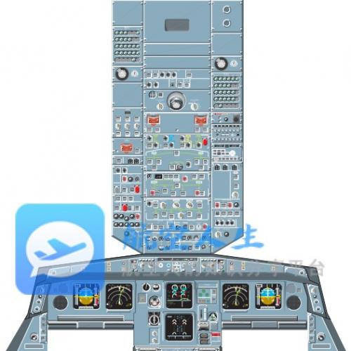 空客A330驾驶舱挂图 飞行训练矢量电子版挂图