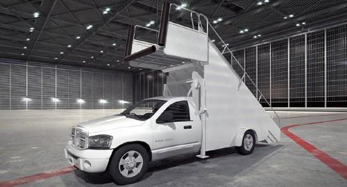拖车 叉车 雷达 梯子车 飞机3dsmax模型素材/机场配件