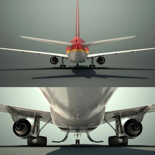 波音737客机 素材民航飞机 3ds max模型