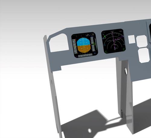 Airbus空客驾驶舱前面板3D模型