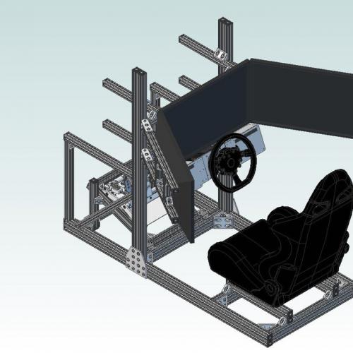飞行座椅 赛车座椅支架 3D模型