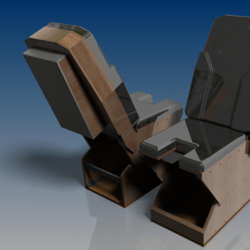 DIY模拟舱 飞行员座椅 图纸 3D模型