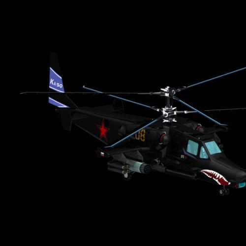 军用直升机Ka-50 3D模型