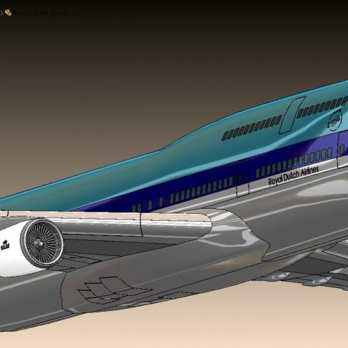 波音747大型客机 3D模型