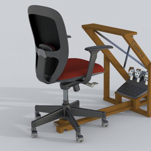 可折叠模拟飞行座椅 3D模型图纸