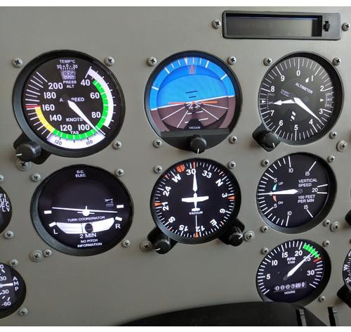 塞斯纳172飞行模拟器面板仪表框及旋钮 3D打印模型
