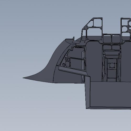F-16战斗机模拟舱外壳+仪表面板全套打印图纸3d模型