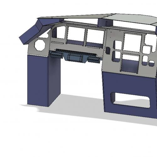 空客A320 MIP 驾驶舱前面板3D模型