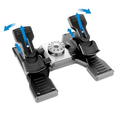罗技Flight Rudder Pedals带脚尖制动模拟控制器的专用方向舵踏板脚舵