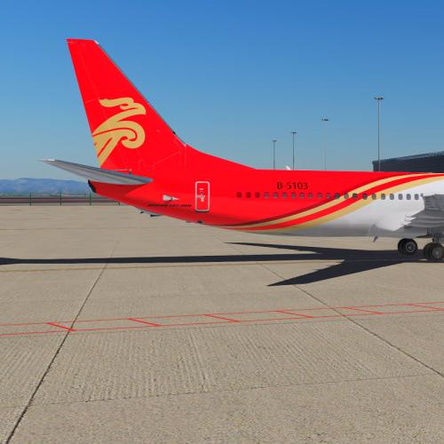 Ultimate737-900ng深圳航空涂装B-5103应模板奇葩花了一个下午制作完成，注意打开涂装的机型是737-900ng不是er