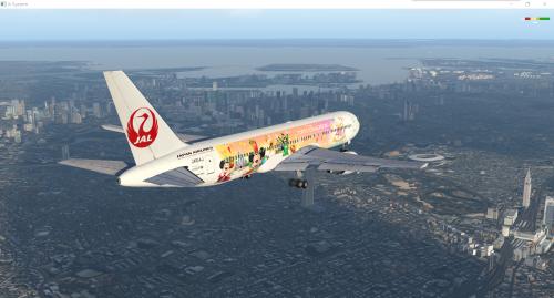 日本航空迪士尼主题波音767彩绘适用FF767-300