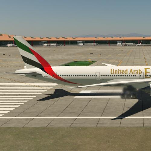 阿联酋航空 777W 五十周年 彩绘涂装
